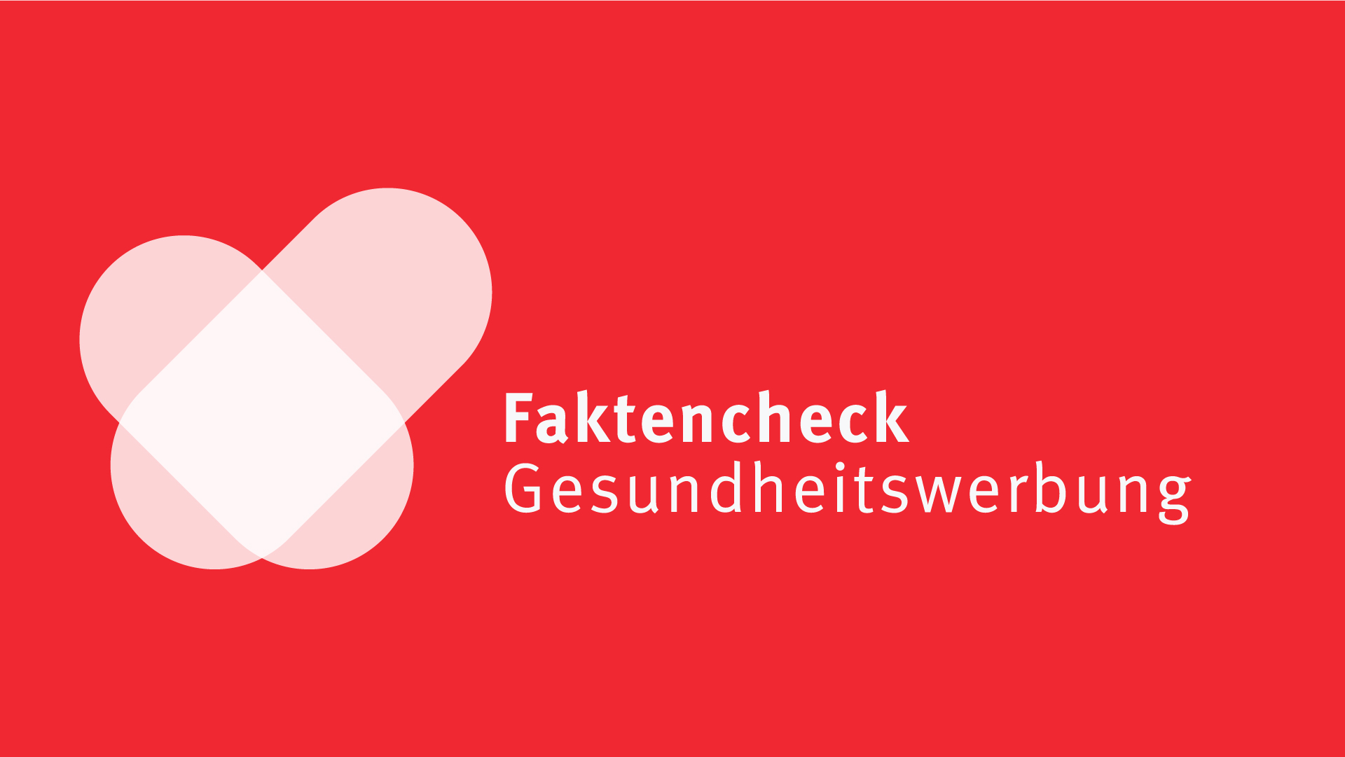 Aufmacherbild Logo Faktencheck Gesundheitswerbung