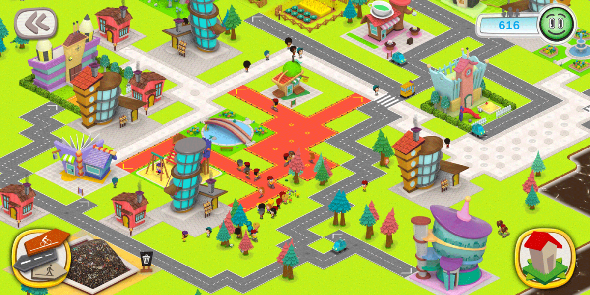 Die virtuelle Stadt in der Smartphone-App MY GREEN CITY